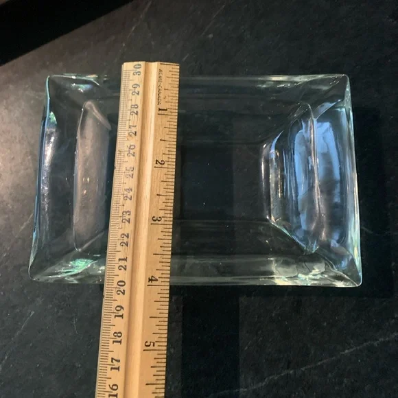 VINTAGE | Rectangular Glass Ashtray - Picture 5 of 7